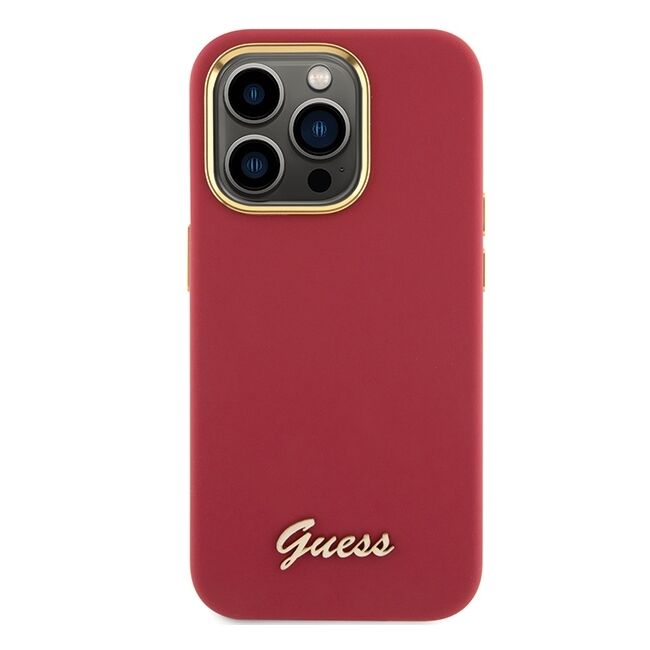 Husa premium  iPhone 15 Pro Max pentru Guess Elegance Series - Rosu