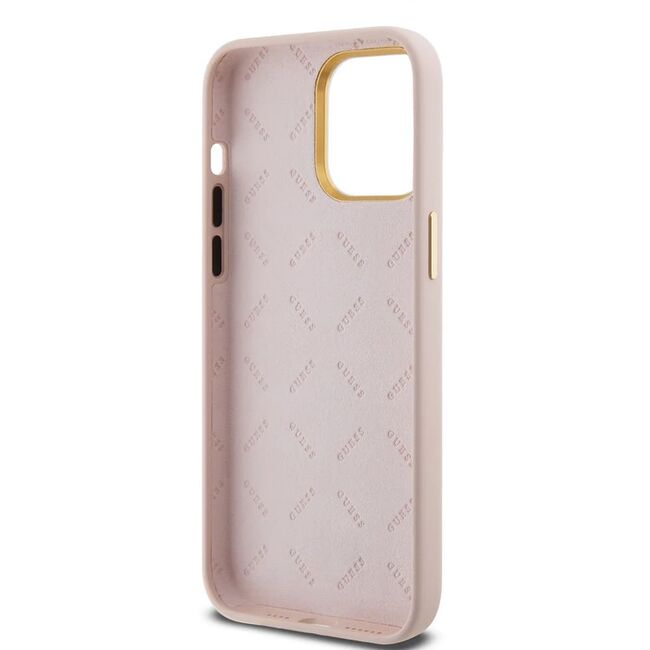 Husa premium  iPhone 15 Pro Max pentru Guess Elegance Series - Roz deschis