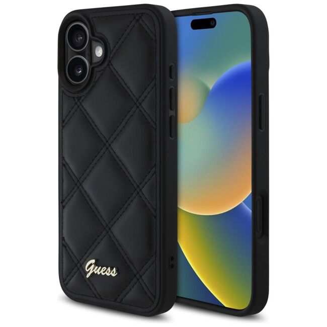 Husa premium  iPhone 16 Plus pentru Guess Elegance Series - Negru denim