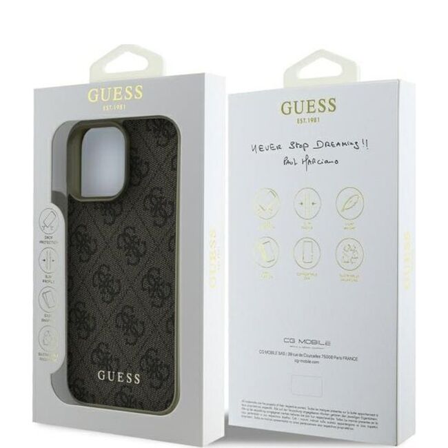 Husa premium  iPhone 16 Pro Max pentru Guess Elegance Series - Maro