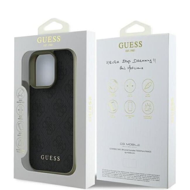 Husa premium  iPhone 16 Pro Max pentru Guess Elegance Series - Negru royal