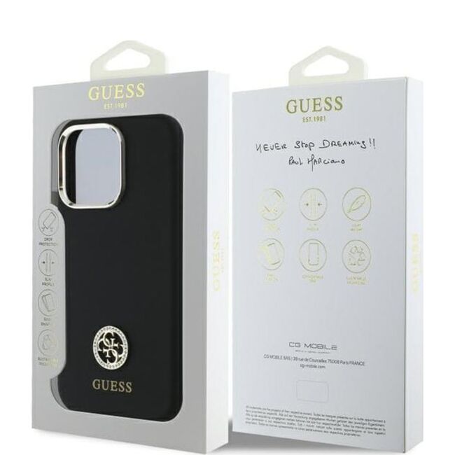 Husa premium  iPhone 16 Pro Max pentru Guess Elegance Series - Negru