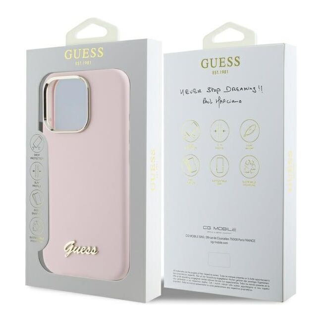 Husa premium  iPhone 16 Pro Max pentru Guess Elegance Series - Roz
