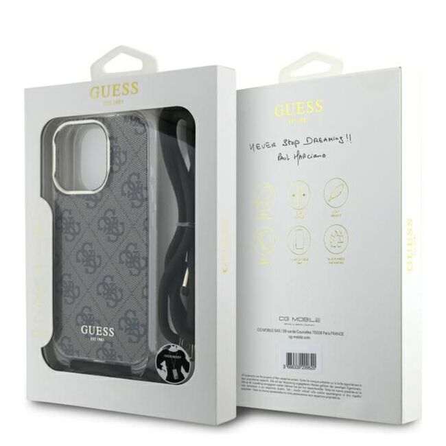 Husa premium  iPhone 16 Pro pentru Guess Elegance Series - Gri