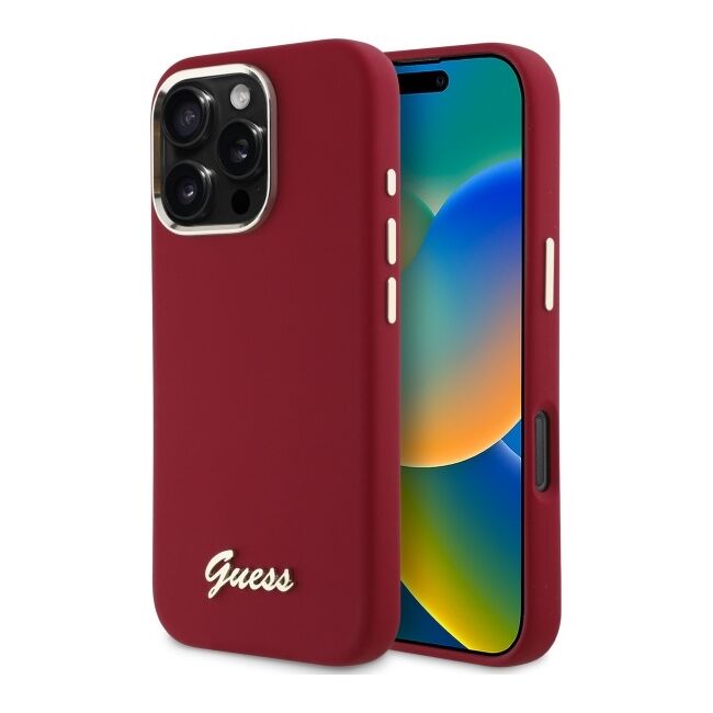 Husa premium  iPhone 16 Pro pentru Guess Elegance Series - Rosu