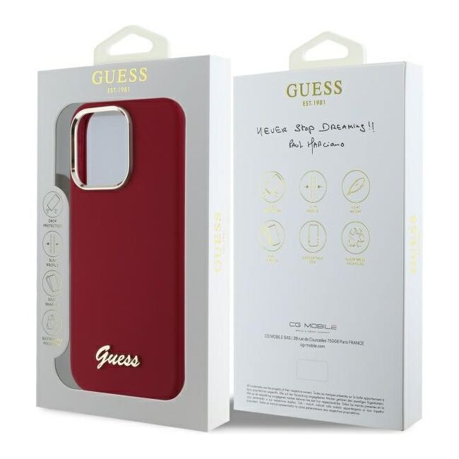 Husa premium  iPhone 16 Pro pentru Guess Elegance Series - Rosu