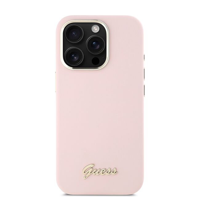 Husa premium  iPhone 16 Pro pentru Guess Elegance Series - Roz pal