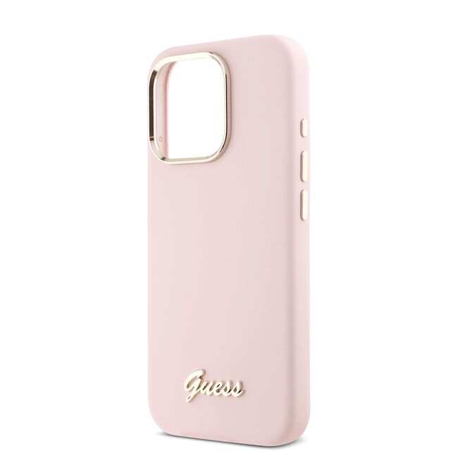 Husa premium  iPhone 16 Pro pentru Guess Elegance Series - Roz pal