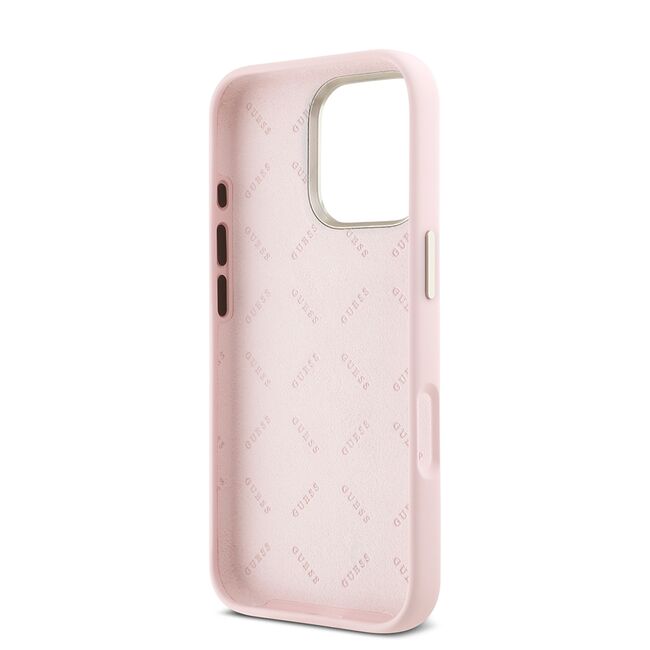 Husa premium  iPhone 16 Pro pentru Guess Elegance Series - Roz pal