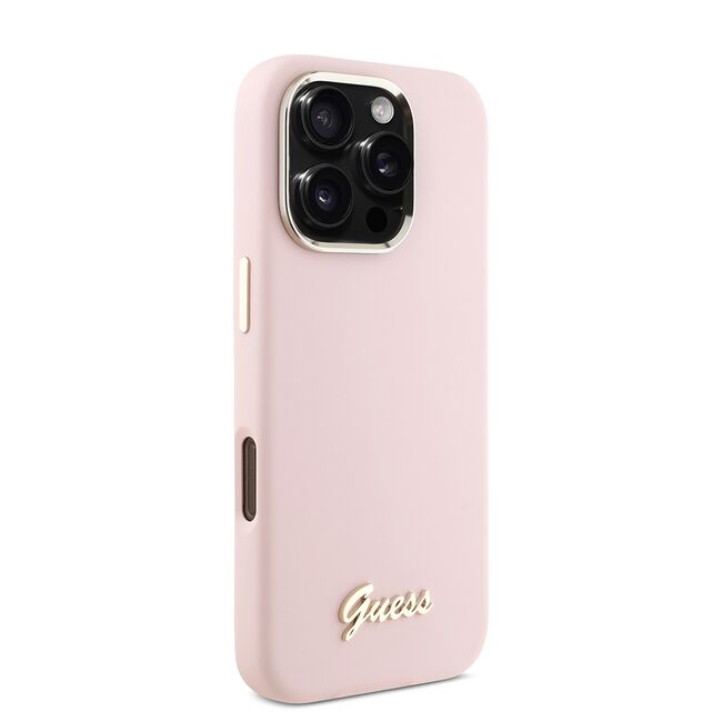 Husa premium  iPhone 16 Pro pentru Guess Elegance Series - Roz pal