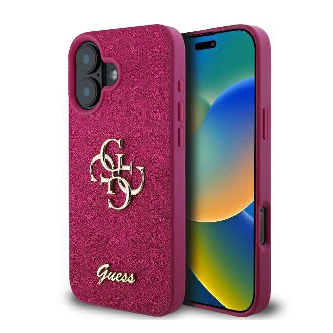 Husa premium  iPhone 16 pentru Guess Elegance Series - Bordeaux