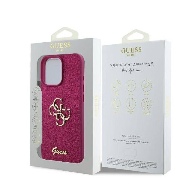 Husa premium  iPhone 16 pentru Guess Elegance Series - Bordeaux