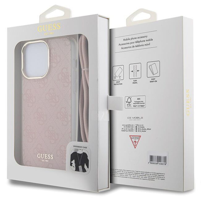 Husa premium  iPhone 16 pentru Guess Elegance Series - Crem