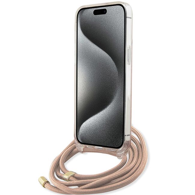 Husa premium  iPhone 16 pentru Guess Elegance Series - Crem