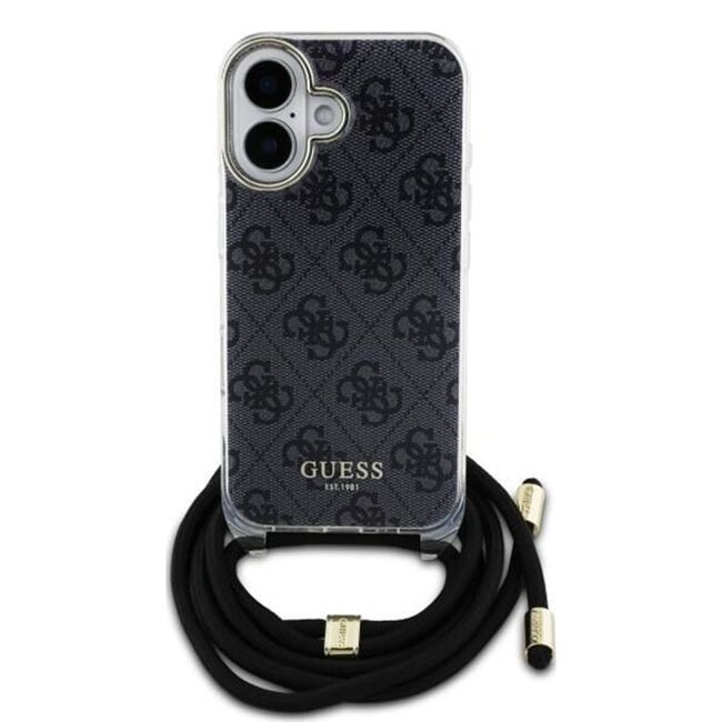 Husa premium  iPhone 16 pentru Guess Elegance Series - Gri inchis