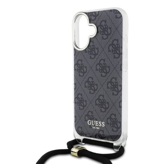 Husa premium  iPhone 16 pentru Guess Elegance Series - Gri inchis