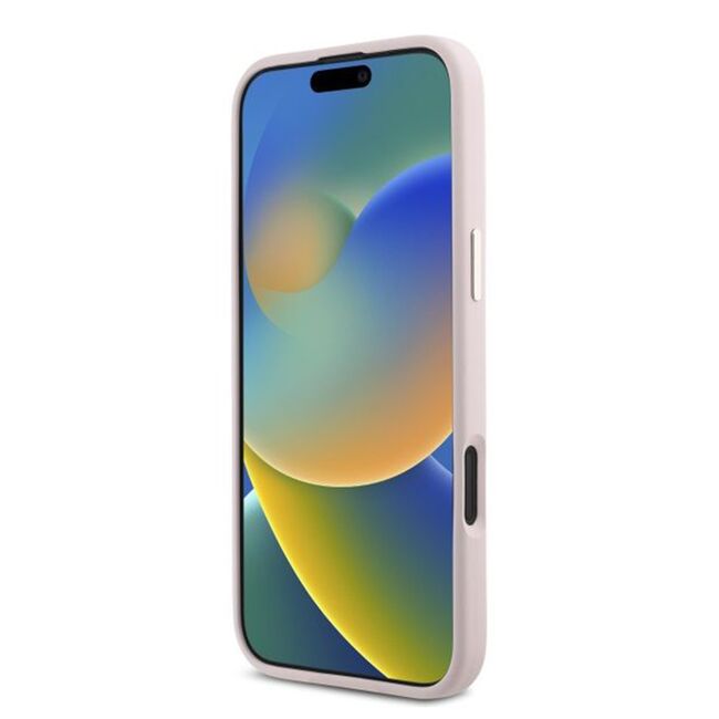 Husa premium  iPhone 16 pentru Guess Elegance Series - Roz pal