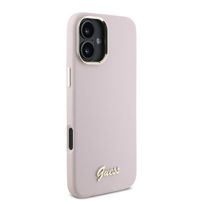 Husa premium  iPhone 16 pentru Guess Elegance Series - Roz pal