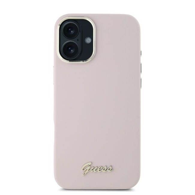 Husa premium  iPhone 16 pentru Guess Elegance Series - Roz pal