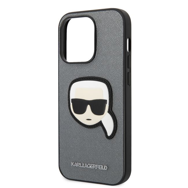 Husa premium pentru  iPhone 14 Pro Max Karl Lagerfeld superior quality - Gri carbune