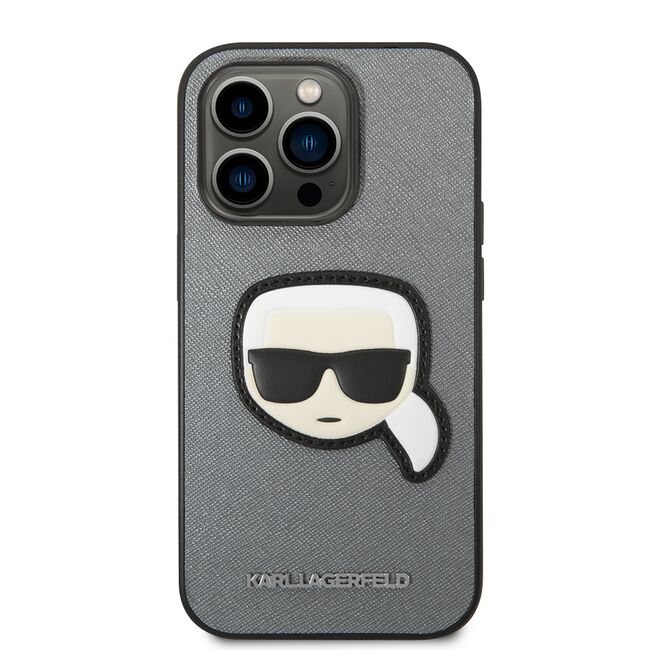 Husa premium pentru  iPhone 14 Pro Max Karl Lagerfeld superior quality - Gri carbune