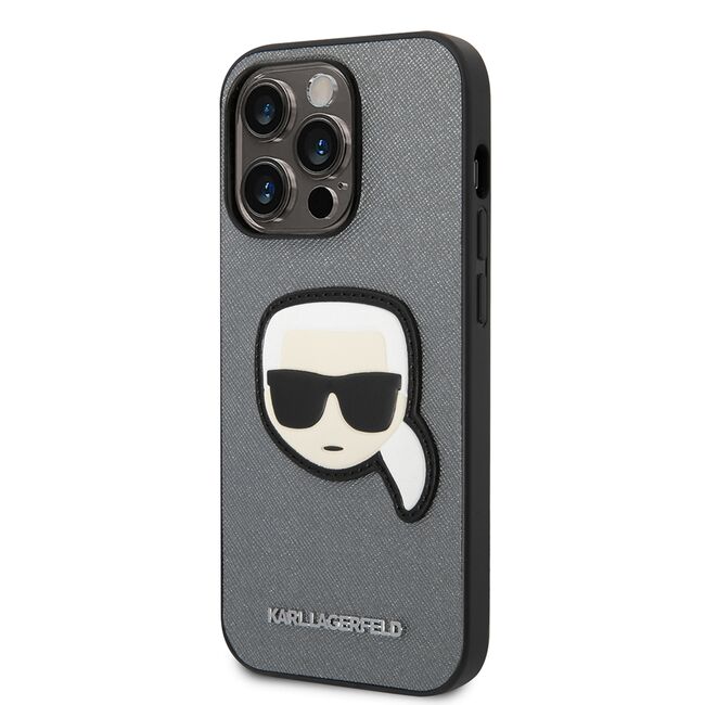Husa premium pentru  iPhone 14 Pro Max Karl Lagerfeld superior quality - Gri carbune