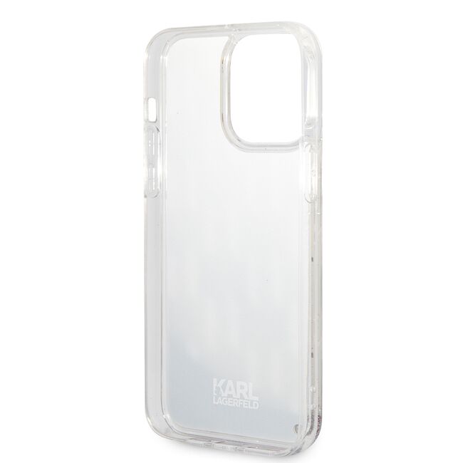 Husa premium pentru  iPhone 14 Pro Max Karl Lagerfeld superior quality - Gri deschis
