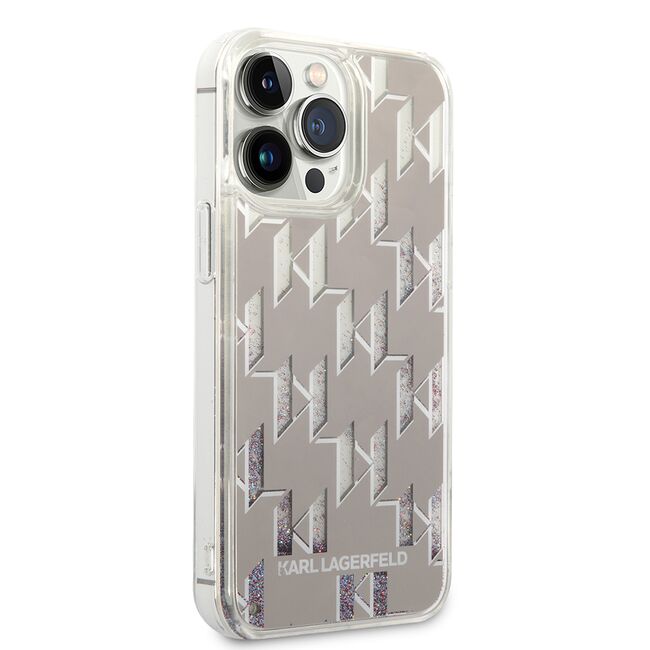 Husa premium pentru  iPhone 14 Pro Max Karl Lagerfeld superior quality - Gri deschis
