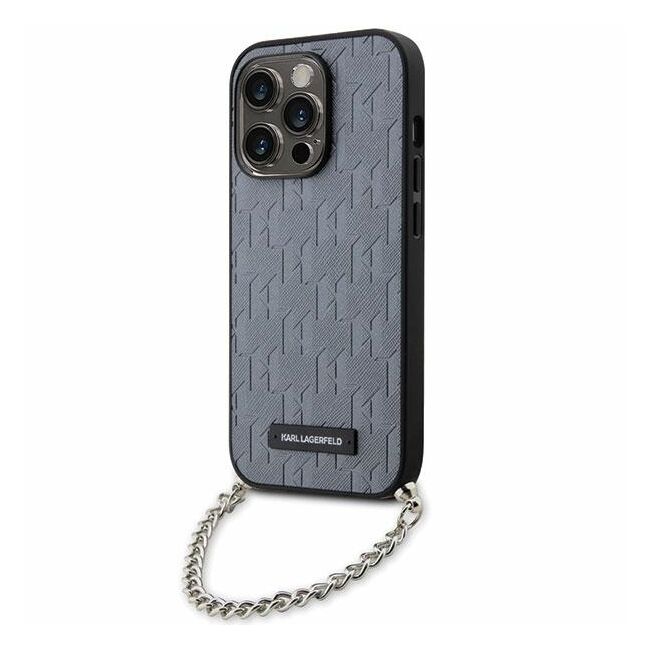 Husa premium pentru  iPhone 14 Pro Max Karl Lagerfeld superior quality - Gri