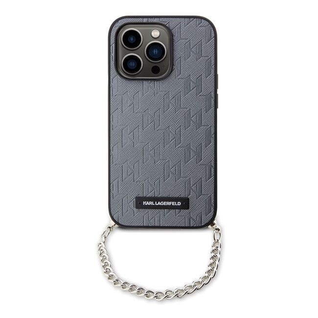 Husa premium pentru  iPhone 14 Pro Max Karl Lagerfeld superior quality - Gri