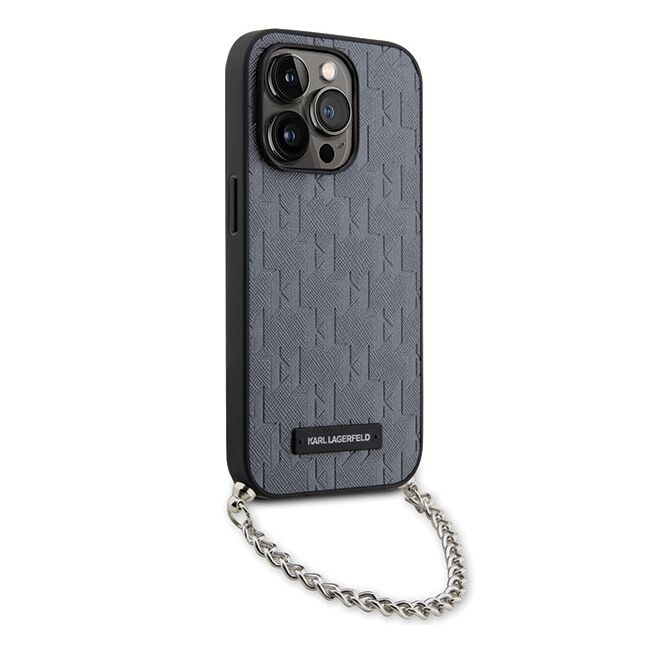 Husa premium pentru  iPhone 14 Pro Max Karl Lagerfeld superior quality - Gri