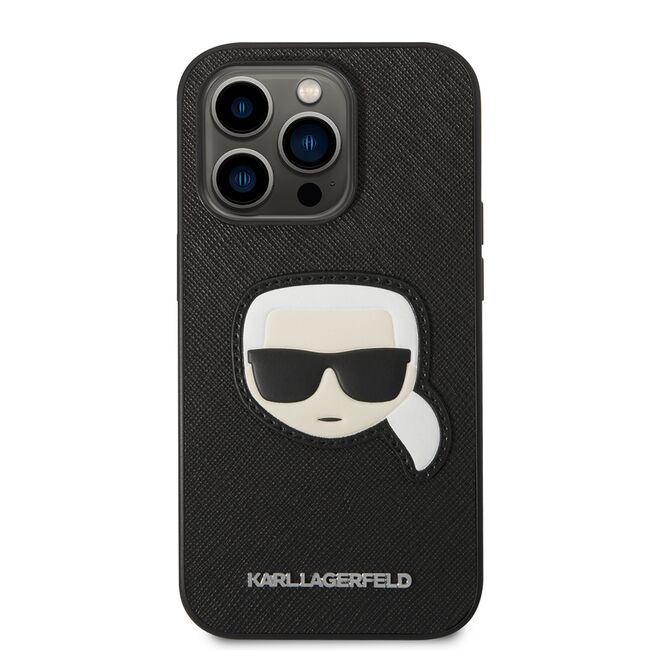 Husa premium pentru  iPhone 14 Pro Max Karl Lagerfeld superior quality - Negru denim