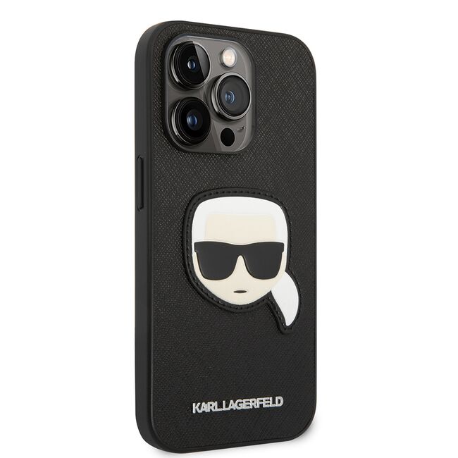 Husa premium pentru  iPhone 14 Pro Max Karl Lagerfeld superior quality - Negru denim