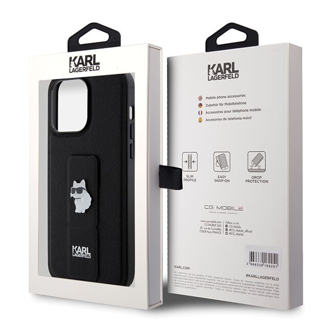 Husa premium pentru  iPhone 14 Pro Max Karl Lagerfeld superior quality - Negru