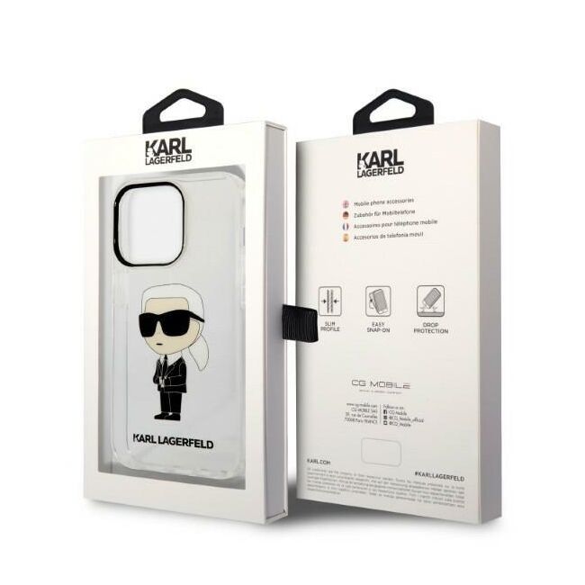 Husa premium pentru  iPhone 14 Pro Max Karl Lagerfeld superior quality - Transparent