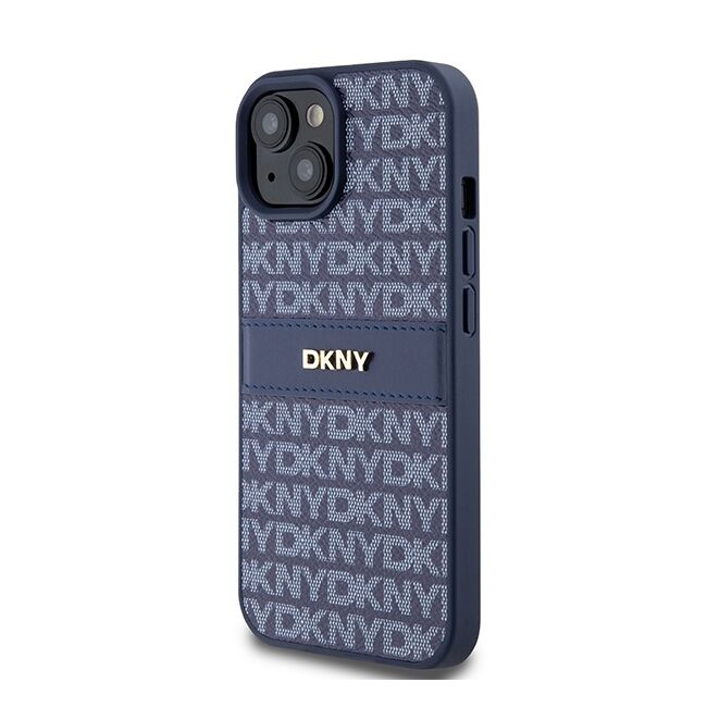 Husa premium pentru  iPhone 15 DKNY Pattern Energy - Albastru