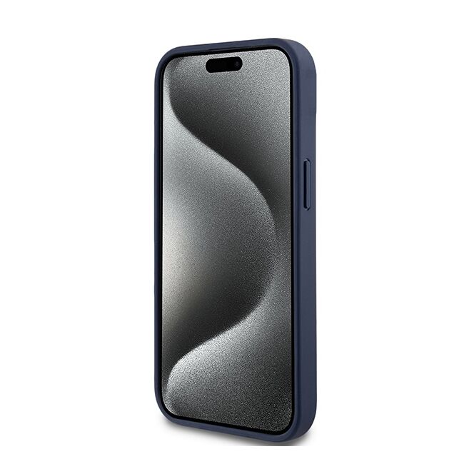 Husa premium pentru  iPhone 15 DKNY Pattern Energy - Albastru