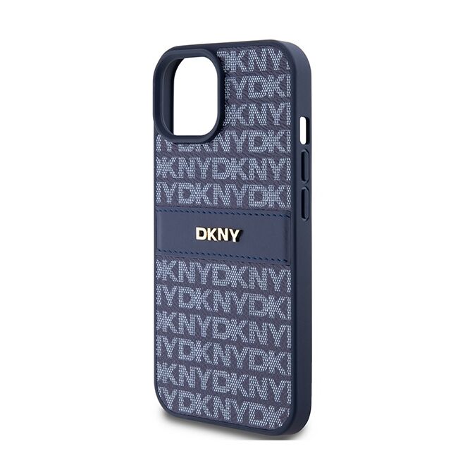 Husa premium pentru  iPhone 15 DKNY Pattern Energy - Albastru