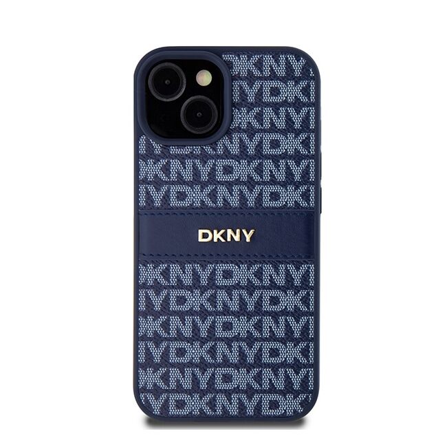Husa premium pentru  iPhone 15 DKNY Pattern Energy - Albastru
