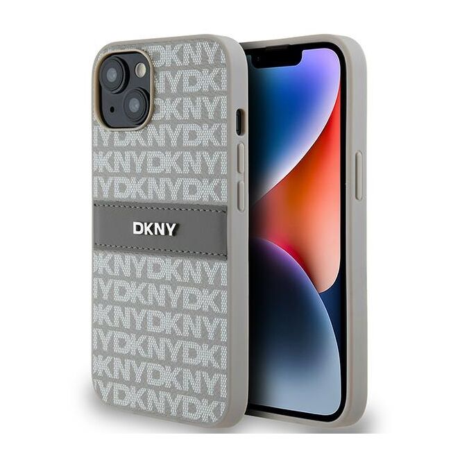 Husa premium pentru  iPhone 15 DKNY Pattern Energy - Gri carbune