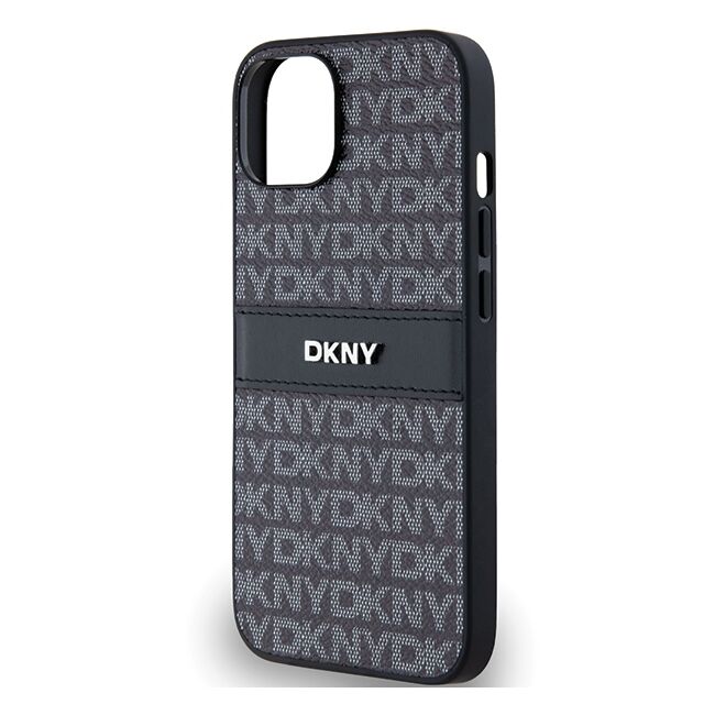 Husa premium pentru  iPhone 15 DKNY Pattern Energy - Gri