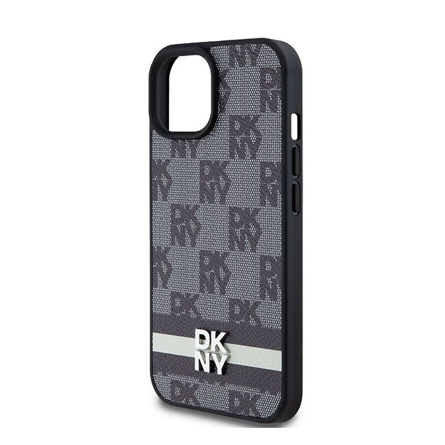 Husa premium pentru  iPhone 15 DKNY Pattern Energy - Negru gri