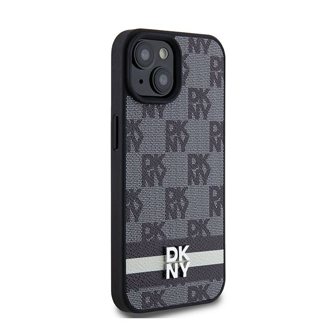 Husa premium pentru  iPhone 15 DKNY Pattern Energy - Negru gri