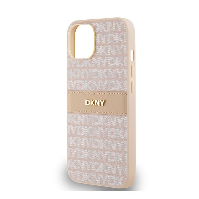 Husa premium pentru  iPhone 15 DKNY Pattern Energy - Roz