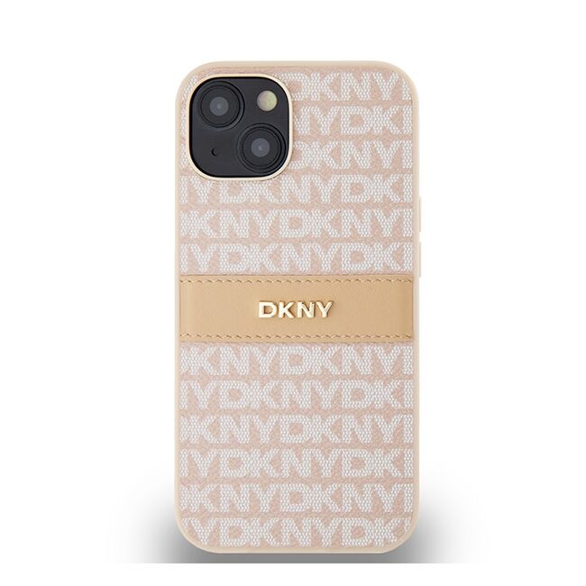 Husa premium pentru  iPhone 15 DKNY Pattern Energy - Roz