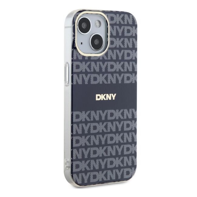 Husa premium pentru  iPhone 15 DKNY Urban compatibila MagSafe - Albastru inchis