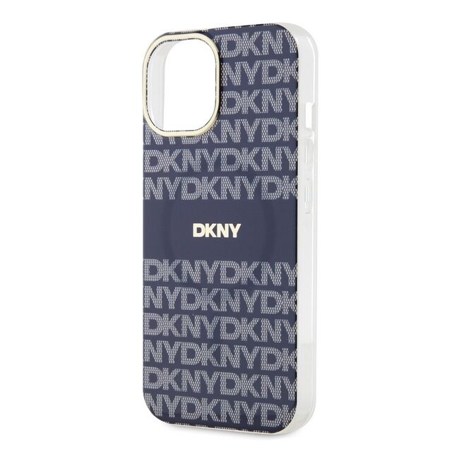 Husa premium pentru  iPhone 15 DKNY Urban compatibila MagSafe - Albastru inchis