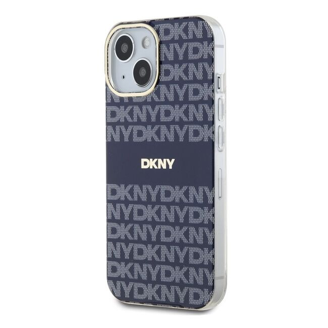 Husa premium pentru  iPhone 15 DKNY Urban compatibila MagSafe - Albastru inchis