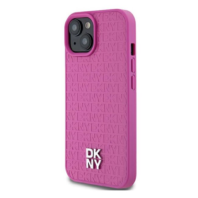 Husa premium pentru  iPhone 15 DKNY Urban compatibila MagSafe - Fucsia