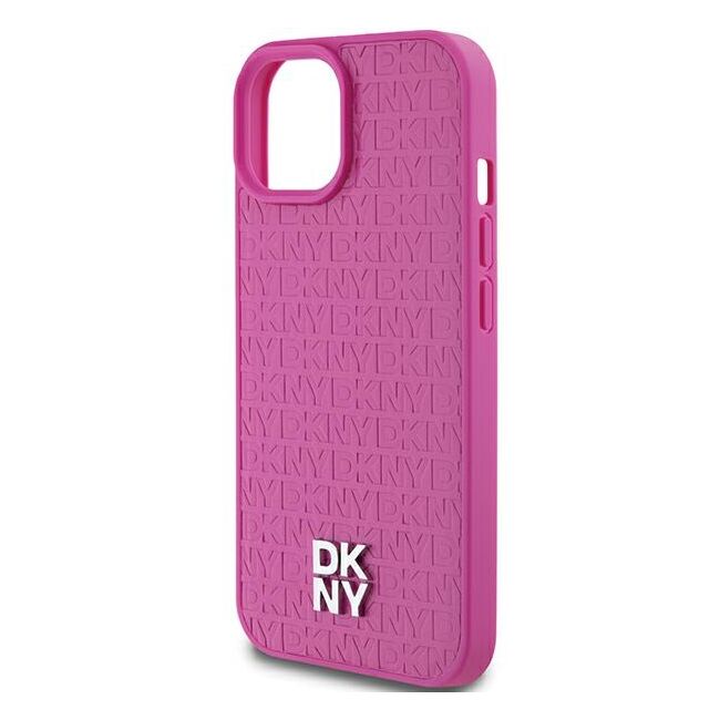 Husa premium pentru  iPhone 15 DKNY Urban compatibila MagSafe - Fucsia
